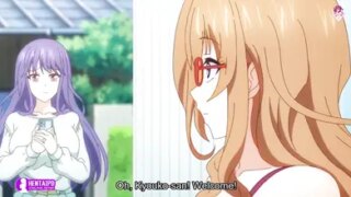 Busty glasses babe gets her doggystyle position with her lover | Anime Hentai 1080p